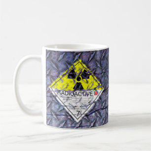 Warnung! Korrodierte radioaktive Katze.3 Zeichen - Kaffeetasse