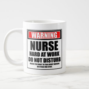 Warnung Krankenschwestern bei der Arbeit stört nic Jumbo-Tasse