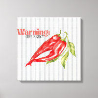 Warnung: Küchenchef ist scharfe rote Chili-Küchenk