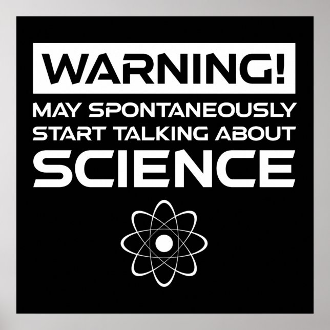 Warnung! Mai beginnt, über Wissenschaft zu spreche Poster (Vorne)