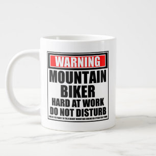 Warnung Mountain Biker hart am Arbeitsplatz stört Jumbo-Tasse
