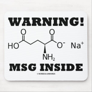 Warnung! MSG Innere (chemisches Molekül) Mousepad
