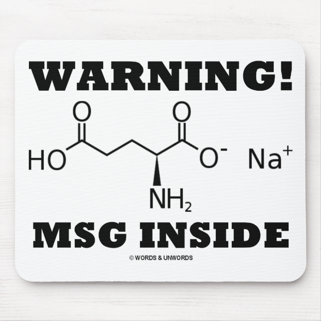 Warnung! MSG Innere (chemisches Molekül) Mousepad (Vorne)