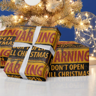 WARNUNG Nicht öffnen bis Weihnachten nicht signier Geschenkpapier