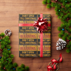 WARNUNG Nicht öffnen bis Weihnachten nicht signier Geschenkpapier