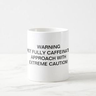 WARNUNG NICHT VOLLSTÄNDIG KAFFEINIERTE TASSE