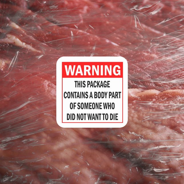 Warnung, Paketaktivismus Quadratischer Aufkleber (Von Creator hochgeladen)