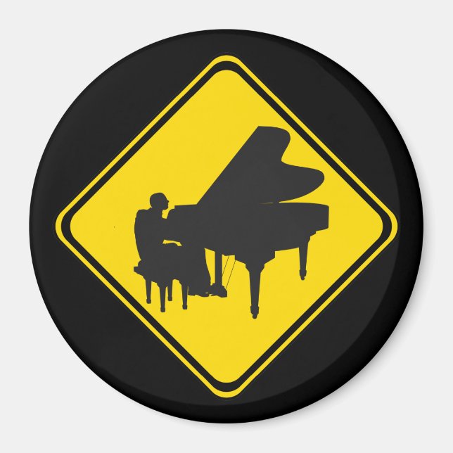 Warnung: Piano Player Ahead! Magnet (Vorne)