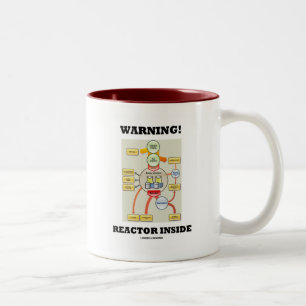 Warnung! Reaktorinnenseite (Nuklearer Power-Reakto Zweifarbige Tasse