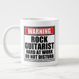 Warnung Rock Gitarrist hart am Arbeitsplatz nicht  Jumbo-Tasse