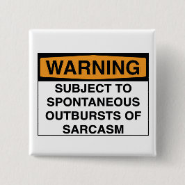 Warnung - Sarkasmus Button
