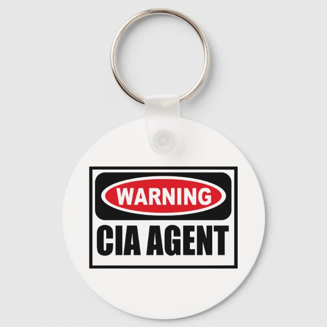 Warnung Schlüsselkette des CIA-AGENTEN Schlüsselanhänger (Vorderseite)