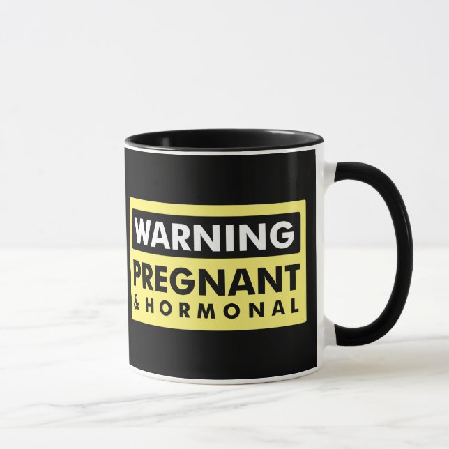 Warnung: Schwanger u. hormonal Tasse (Rechts)