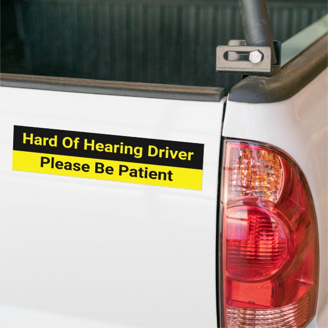 Warnung: Schwerhöriger Fahrer Autoaufkleber (Auf Lkw)