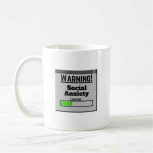 Warnung Soziale Angst lädt Tab  Kaffeetasse