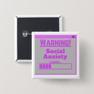 Warnung Soziale Angst Rosa Lade-Tab Button