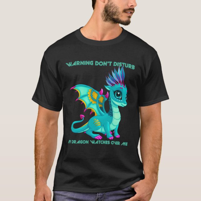 Warnung stört meine Drachenuhren nicht über mich T-Shirt (Vorderseite)