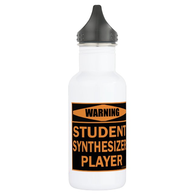 Warnung! Student Synthesizer Player! Edelstahlflasche (Links)