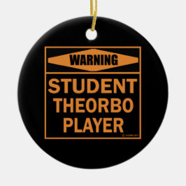 Warnung! Student Theorbo Player! Keramikornament