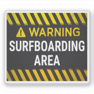 Warnung Surfreiten-Gebiet Aufkleber