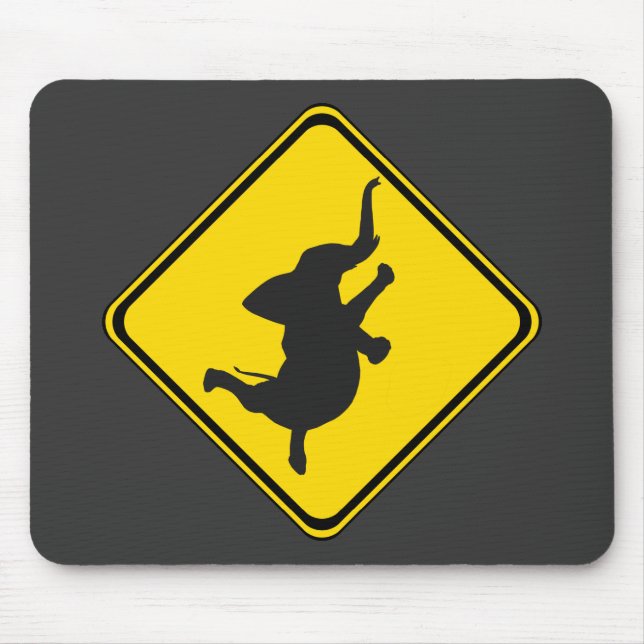 Warnung: Tanzt Elefant Xing! Mousepad (Vorne)