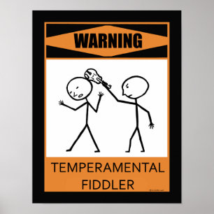 Warnung: Temperamentvolles Poster