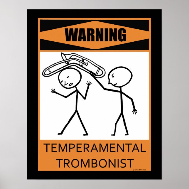 Warnung: Temperamentvolles Poster (Vorne)