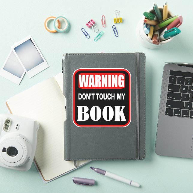 Warnung Touch mein Buch nicht Aufkleber (iPad Hülle)