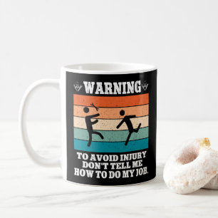 WARNUNG, um Verletzungen zu vermeiden, sag mir nic Kaffeetasse