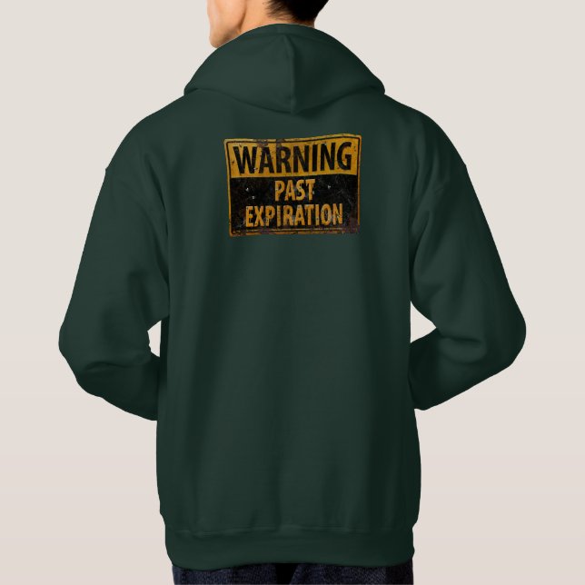 WARNUNG VERGANGENES VERLAUF - Gefahrensymbol für u Hoodie (Rückseite)