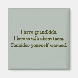 Warnung von Großeltern Magnet