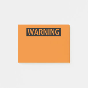 WARNUNG VON POST-IT-NOTEN POST-IT KLEBEZETTEL