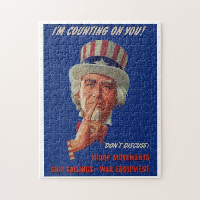 Warnung von Uncle Sam aus den 40er Jahren (Vertikal)