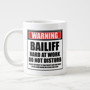 Warnung vor bailiff hart am Arbeitsplatz stört nic Jumbo-Tasse