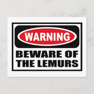 Warnung vor der LEMURS-Postkarte Postkarte