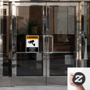Warnung vor diesem Gebiet unter 24 Stunden Fensteraufkleber