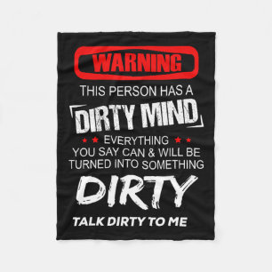 Warnung vor dieser Person hat einen schmutzigen Ge Fleecedecke