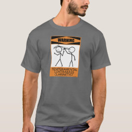 Warnung vor einem temporären Kontrabass-Clarinetis T-Shirt