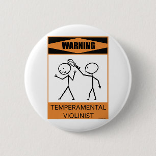 Warnung vor einem Violinisten Button