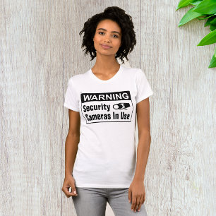 Warnung vor einer Sicherheitskamera im T - Shirt "