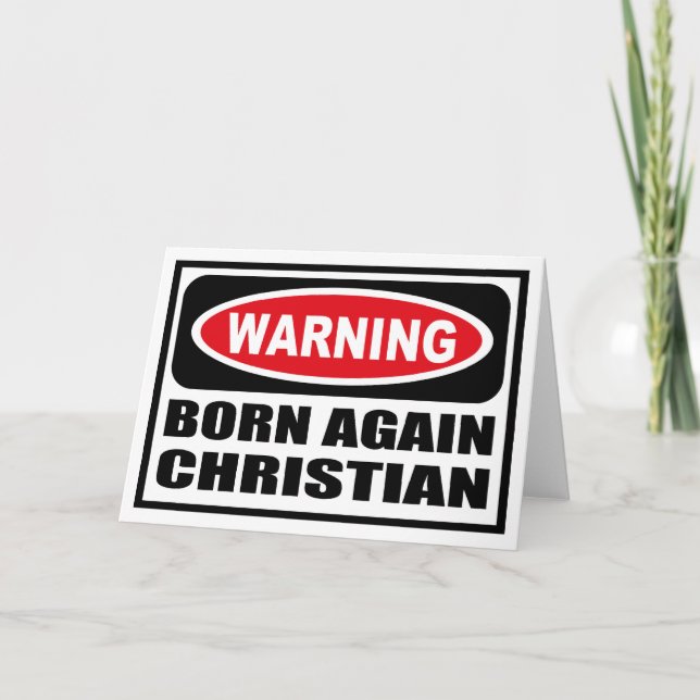 Warnung vor GEBORENER Grußkarte Karte (Vorderseite)