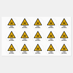 Warnung vor giftigem Material, kaustisch chemisch Etiketten