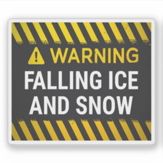 Warnung Vor herabfallendem Eis und Schnee Aufkleber