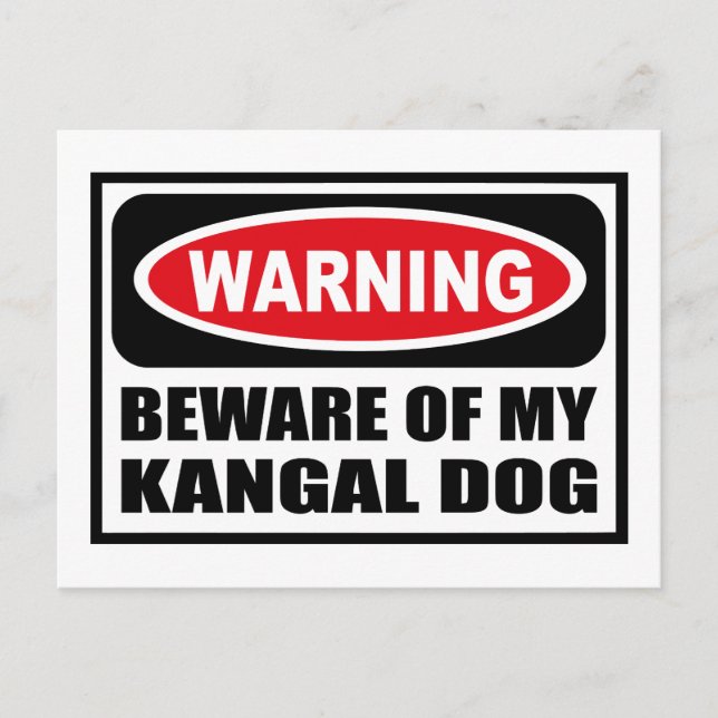 Warnung vor meinem KANGALEN HUND Postkarte (Vorderseite)