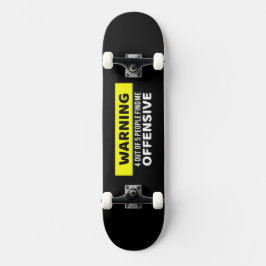 Warnung vor offensiven Skateboarddesigns Skateboard