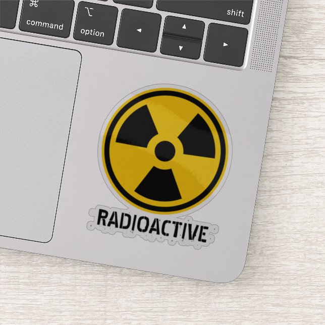 Warnung vor Radioaktivität Aufkleber (Detail)