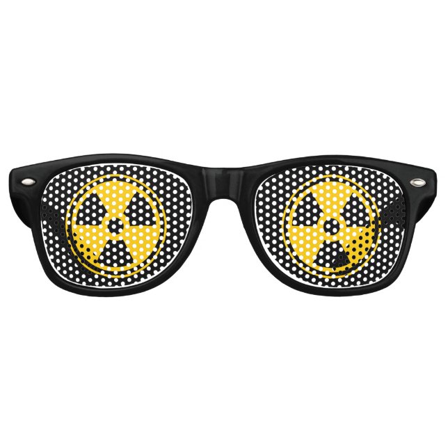 Warnung vor Radioaktivität Partybrille (Vorderseite)