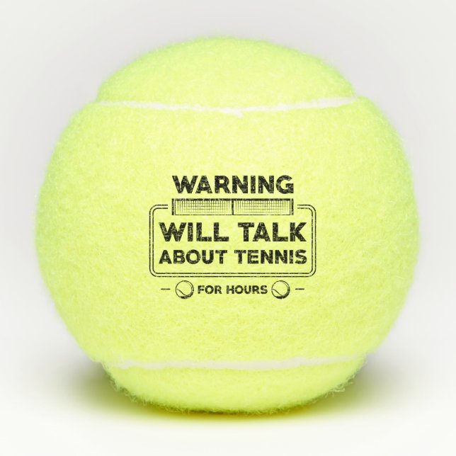 Warnung wird stundenlang über Tennis sprechen Tennisbälle (Vorderseite)
