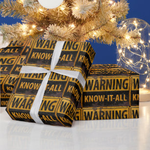 WARNUNG WISSEN-IT-ALLE - Metallgefährdung Vorsicht Geschenkpapier