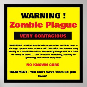 Warnung - Zombie-Seuche Poster